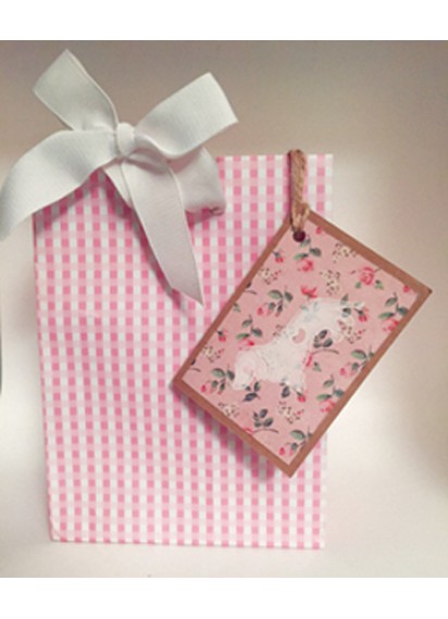 Dachshund hand printed gift card